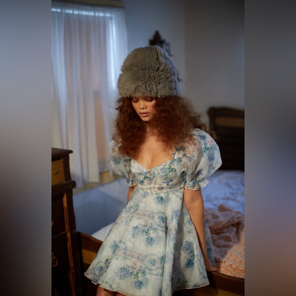 Selkie La Belle Etoile Parliament Dress (size L) - Puff Sleeve Dress